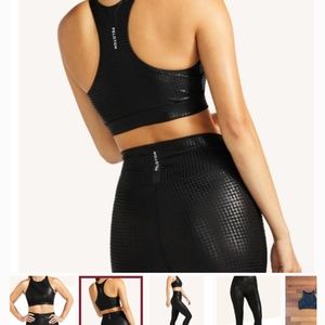 Show up digital foil high neck peloton sports bra
